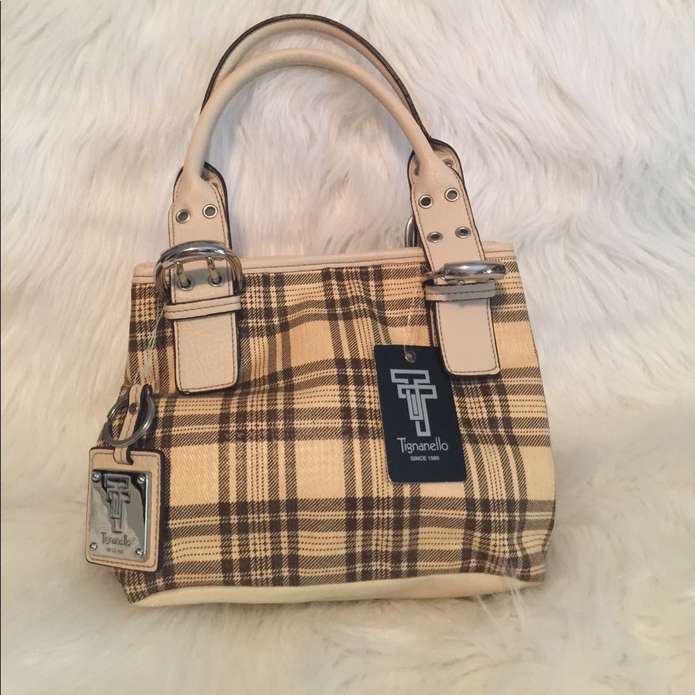 Tignanello French Tote Brown satchel